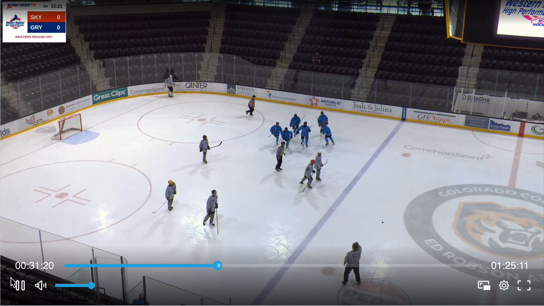 Jack Larsen's Goal & Skills at Western Regionals. #8 Blue. Center.