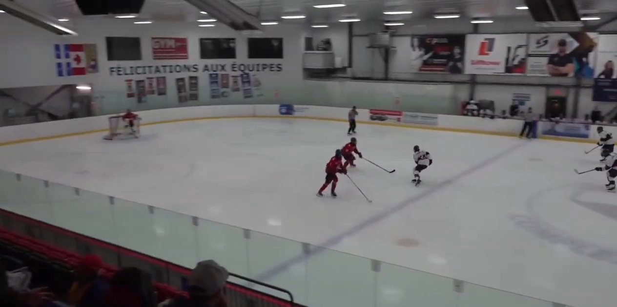 Félix Foucher's Impressive Low Block Goal for Collège Esther-Blondin