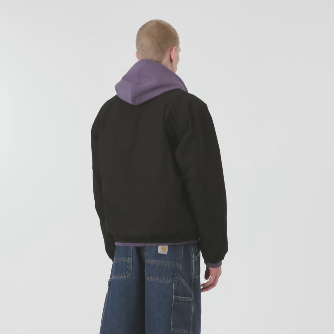 Model wearing a Madison Ripstop Jacket in Black