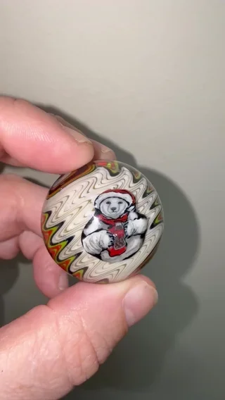 Preview pic of Stephen Boehme Coca Cola Polar Bear Christmas Marble