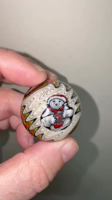 Preview pic of Stephen Boehme Coca Cola Polar Bear Christmas Marble