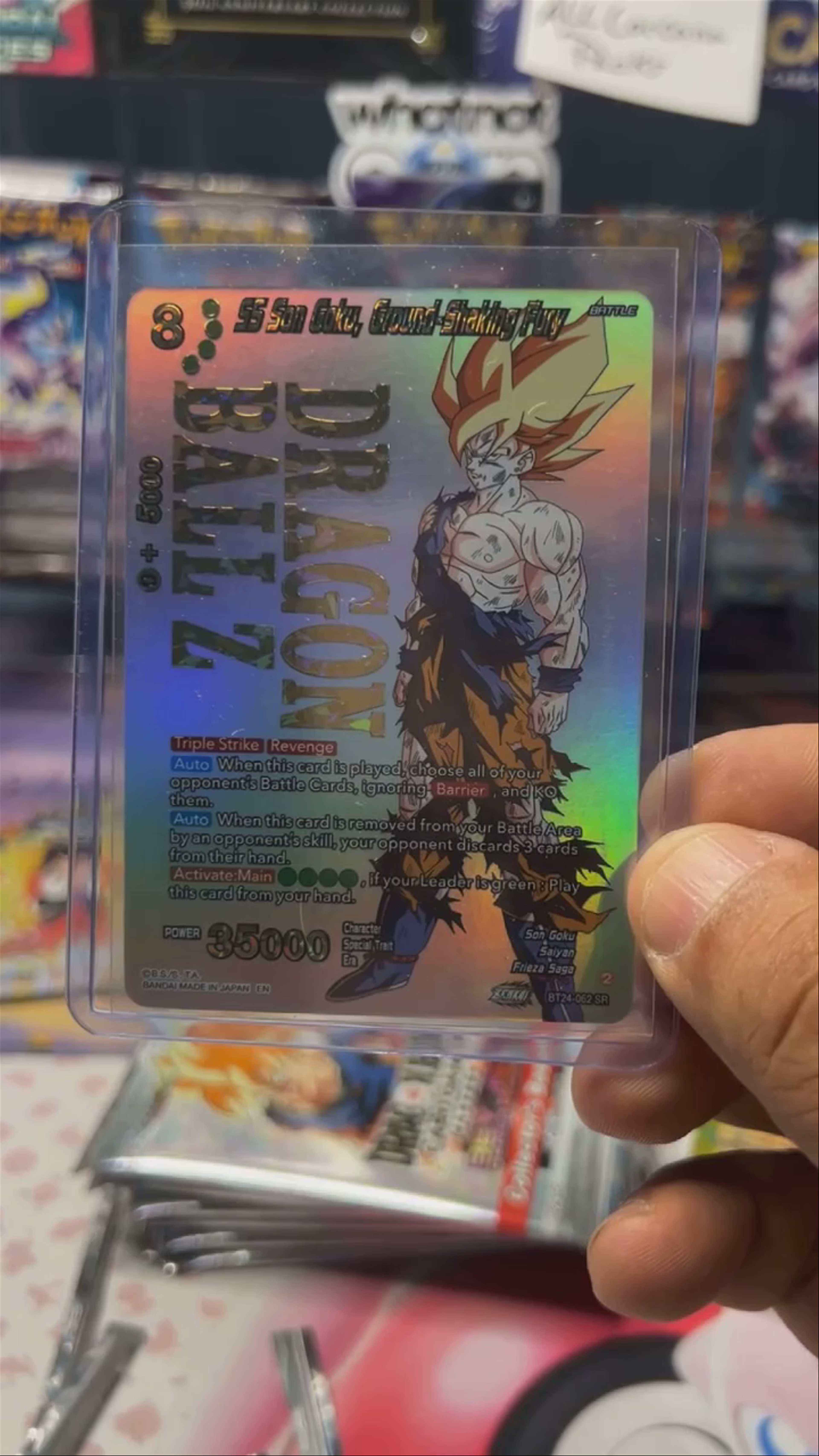 I Hit the God Rare from the DBZ Collector Set - SS Son of Goku