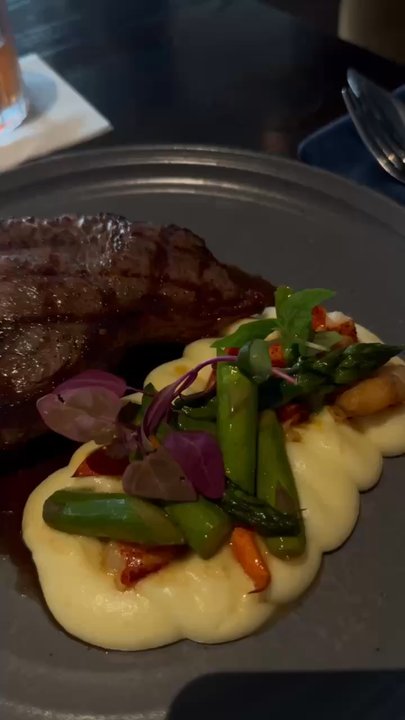 Goldfinch Tavern - Mushroom risotto for me, New York steak for my partner - Seafood Near Me - Seattle, Washington