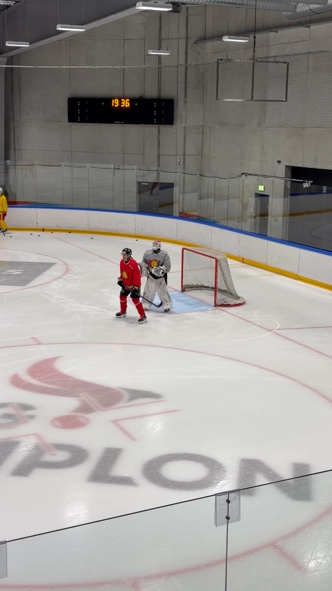Training with HC Sierre Swiss League