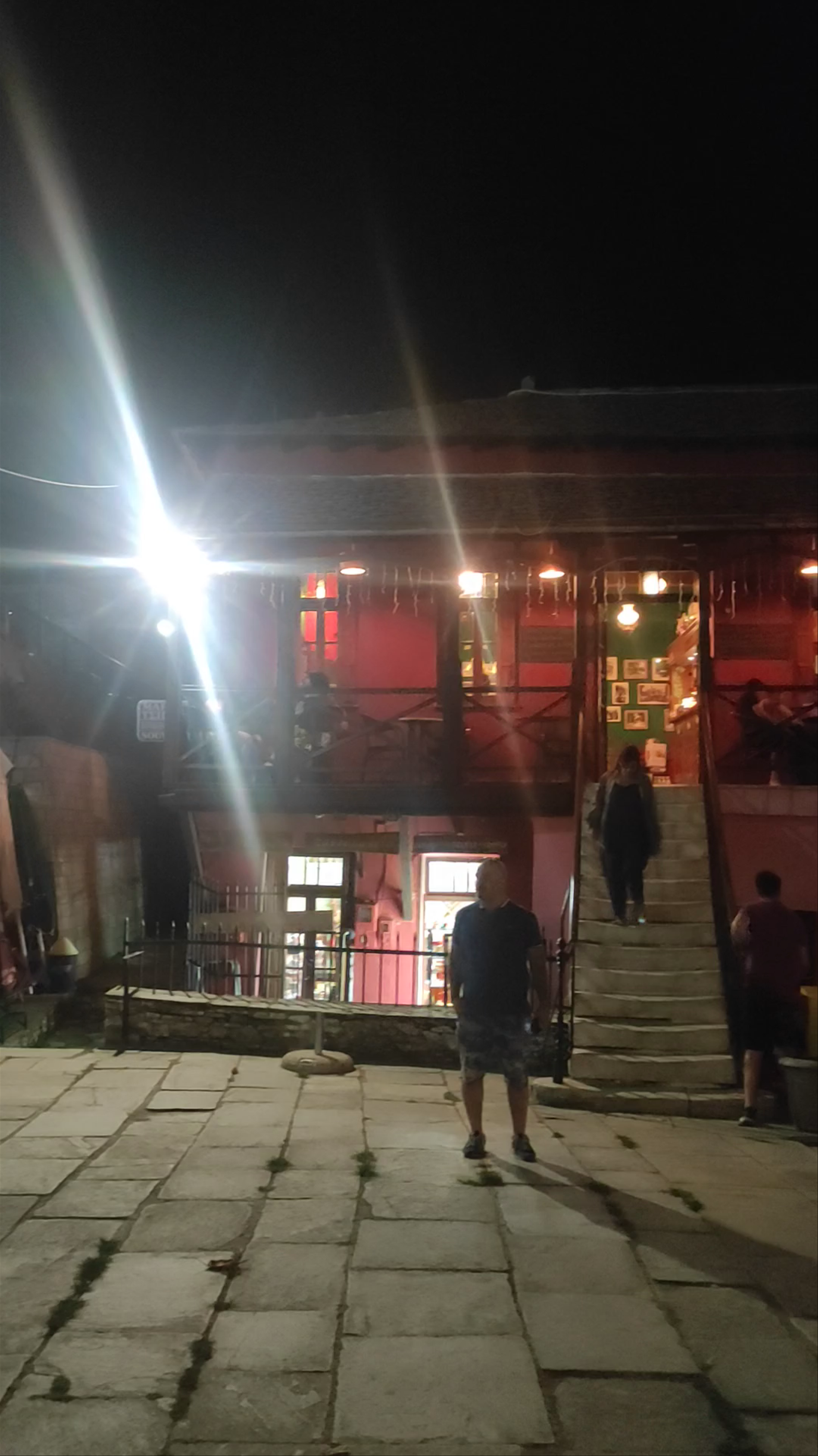 Evening Ambiance at The Great Tree in Tsagkarada, Greece