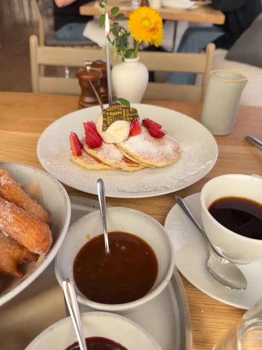Forum At Meadowood - Churros with 3 dipping sauce and pancake with lavender syrup - Breakfast & Brunch Near Me - St. Helena, California