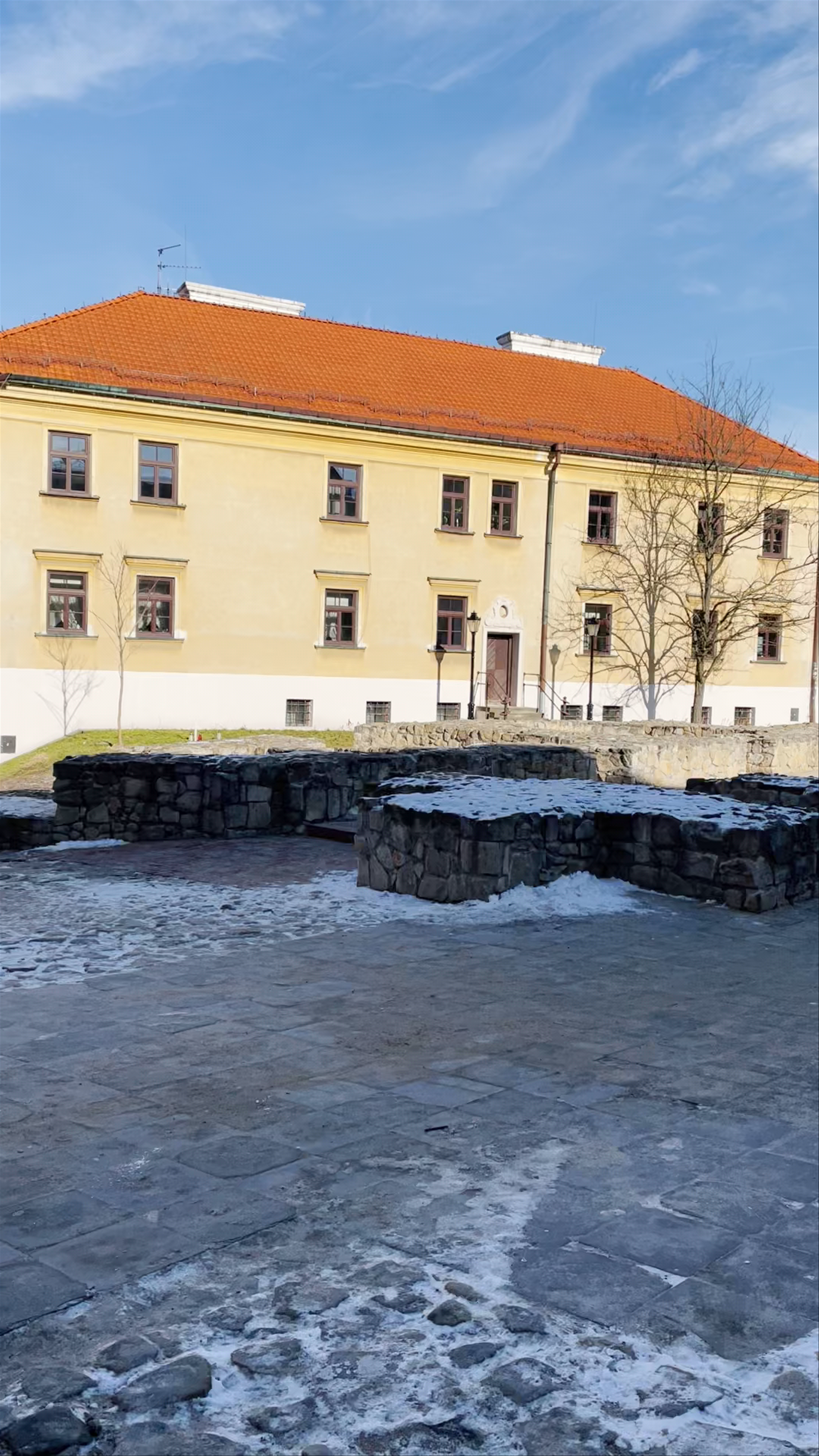Historic Winter Walk at Plac Po Farze, Lublin, Poland