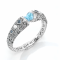 Silver Bracelet with larimar 