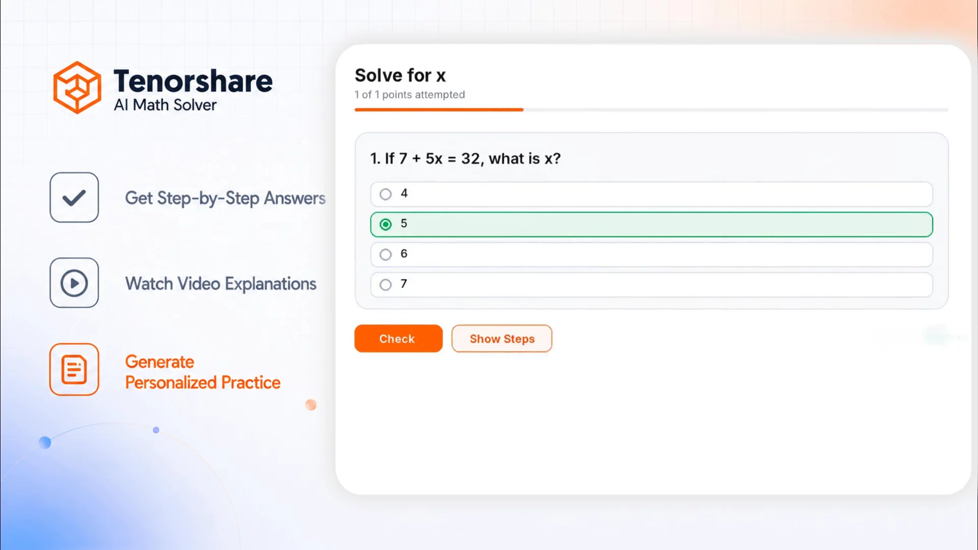 Tenorshare AI Math: Free AI Math Solver image 1