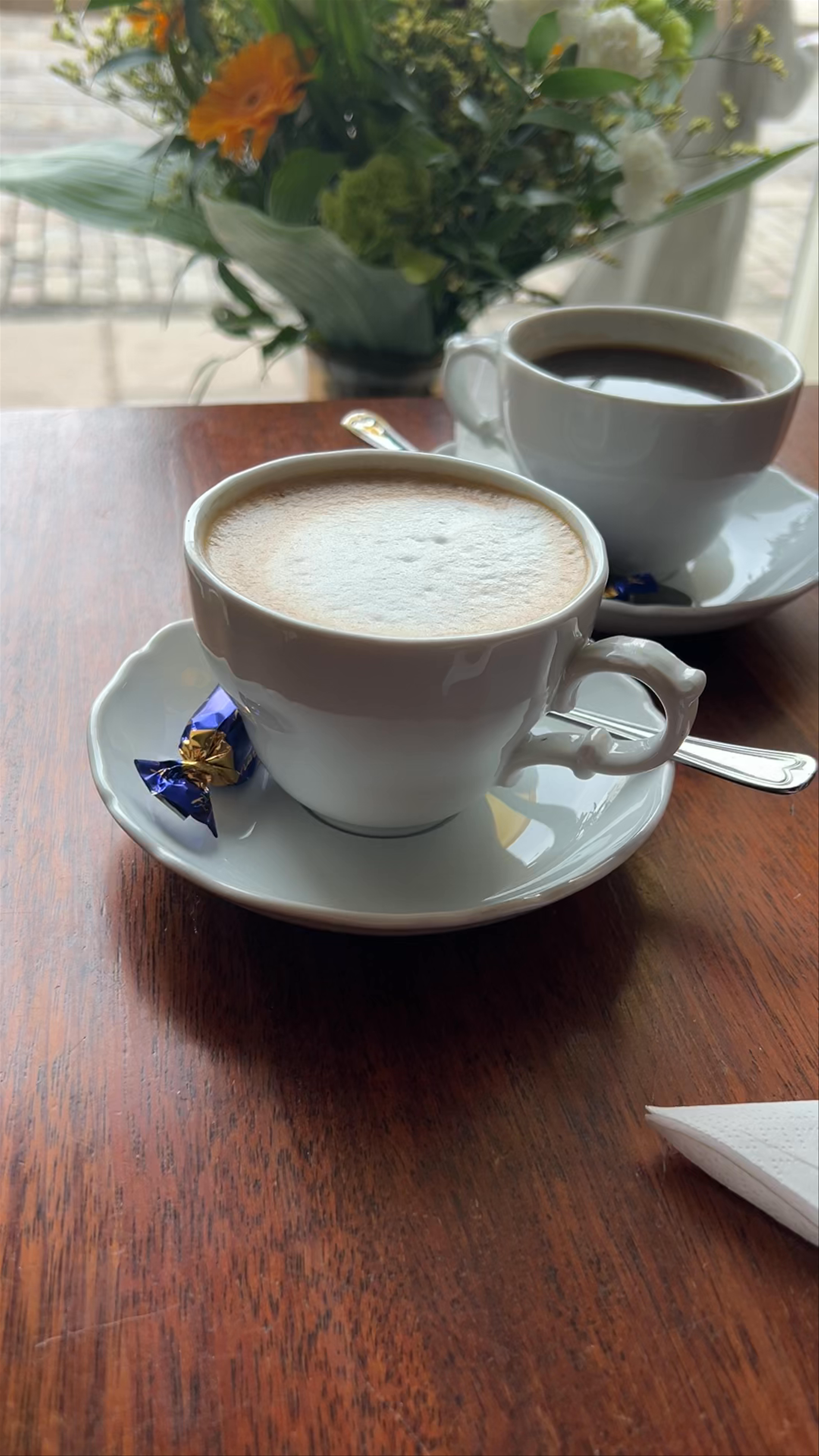 Cozy Café Moments with a View of Helsinki Cathedral