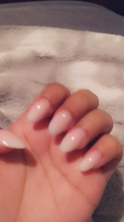 Luxury Nails - Ombré almond shaped acrylics - Nail Salons Near Me - Yucca Valley, California