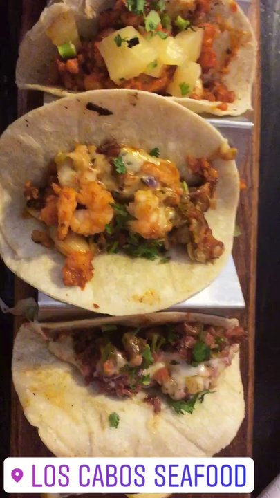 Los Cabos Seafood - Happy Hour 3-7 4 tacos for $9 Shrimp, fish, Octopus, marlin  ABSOLUTELY DELICIOUS!!!!! - Seafood Near Me - El Paso, Texas