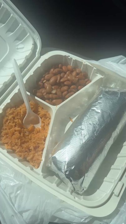 Tacos El Superior - The #4 with rice and beans Horchata and orange crush - Mexican Near Me - Lancaster, California