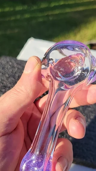 Preview pic of Bubble hash spoon #32 pink slyme