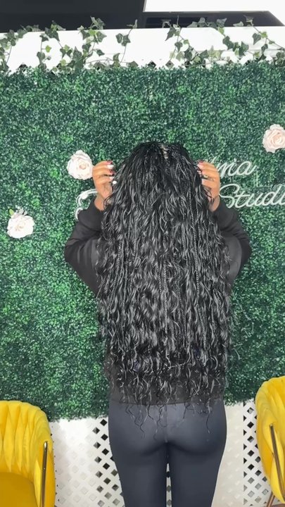 Fatima Braiding Studio - Slow mo of braids from the back - Hair Stylists Near Me - Duluth, Georgia