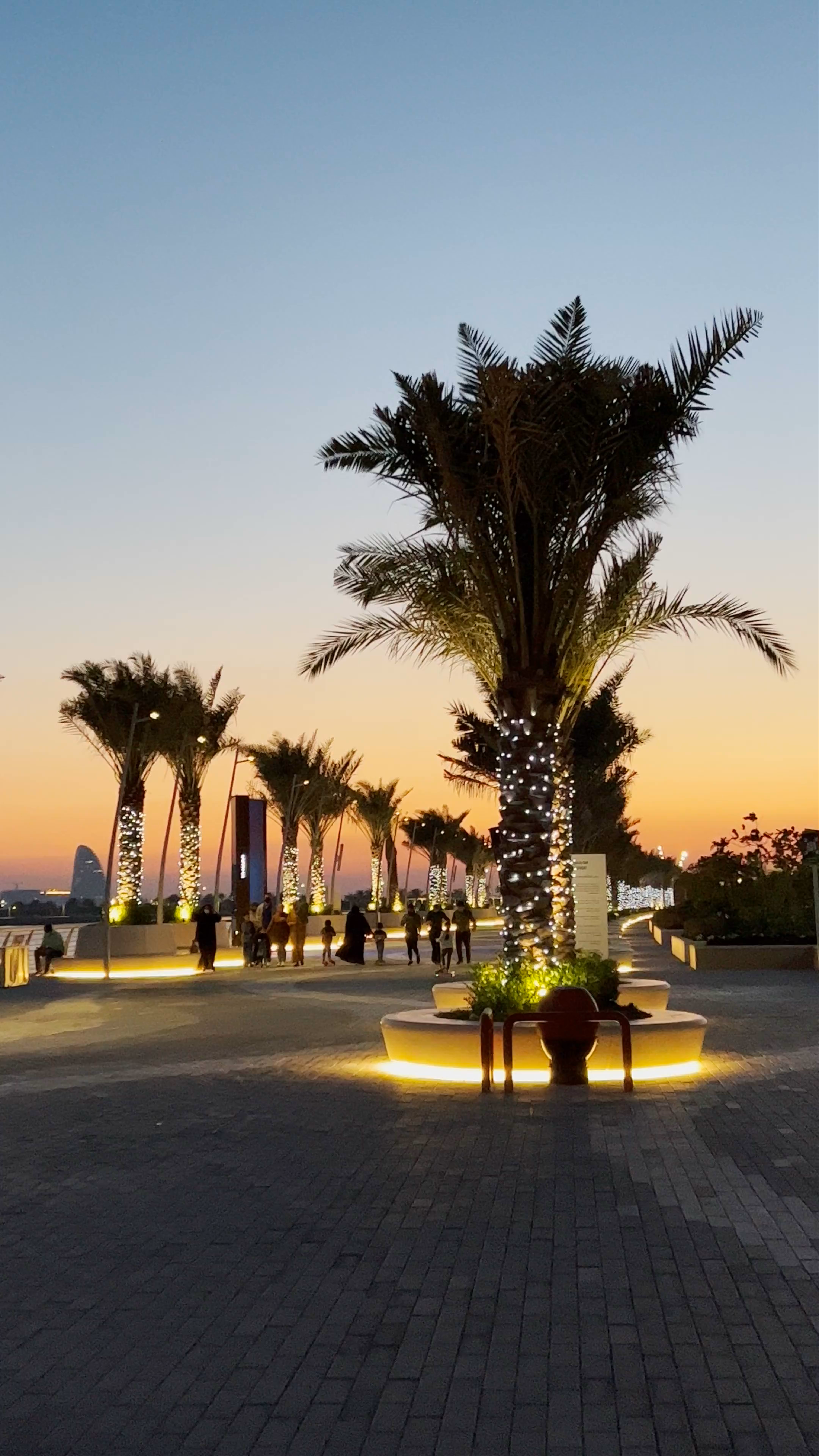 Sunset Stroll at Yas Bay Walk, Abu Dhabi