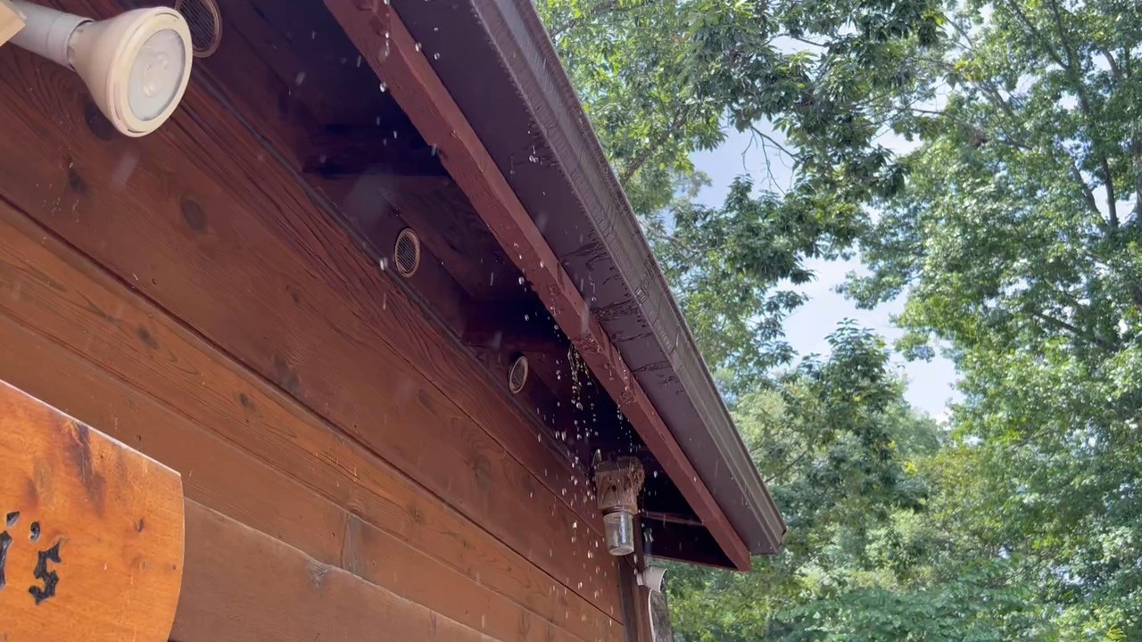 Brandon J Roofing - Rain spills over new gutters - Roofing Near Me - Ballwin, Missouri
