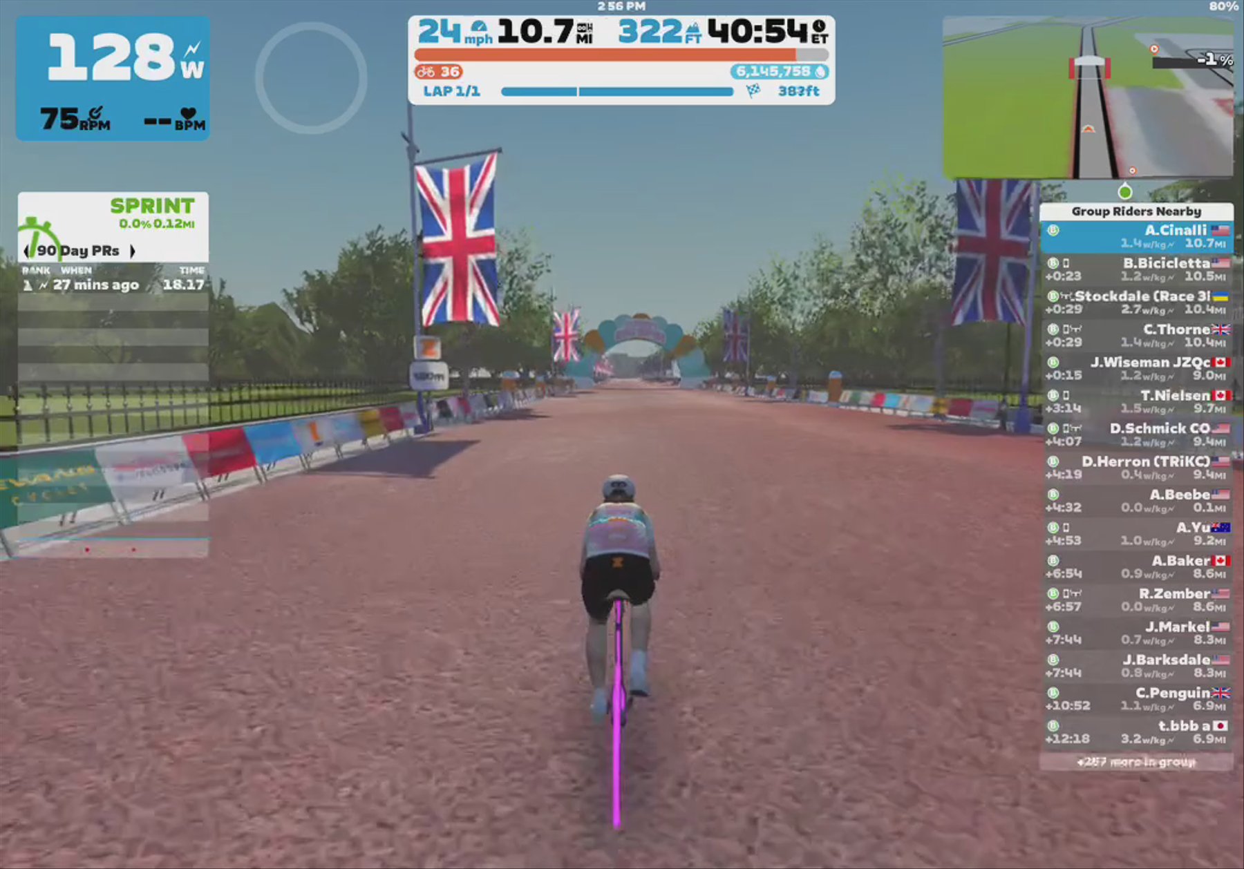 Zwift - Group Ride: Standard | Stage 2 | The Zwift Big Spin 2024 on Greater London Flat in London