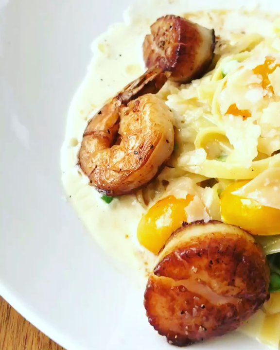 Bite Restaurant - Scallop and Prawn Fettuccine - New American Near Me - Tacoma, Washington