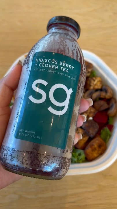 sweetgreen - Healthy Salads, Wraps, and Bowls - hibiscus clover tea / hibiscus berry clover tea + Shroomami bowl - Salad Near Me - Walnut Creek, California