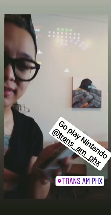 Trans Am PHX - Sometimes the Nintendo is hooked up to the projector and you can play while you hang! It's so fun! - Art Galleries Near Me - Phoenix, Arizona