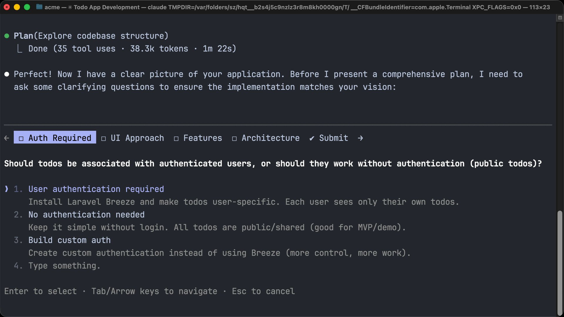 Ask clarifying questions using structured context in Claude Code