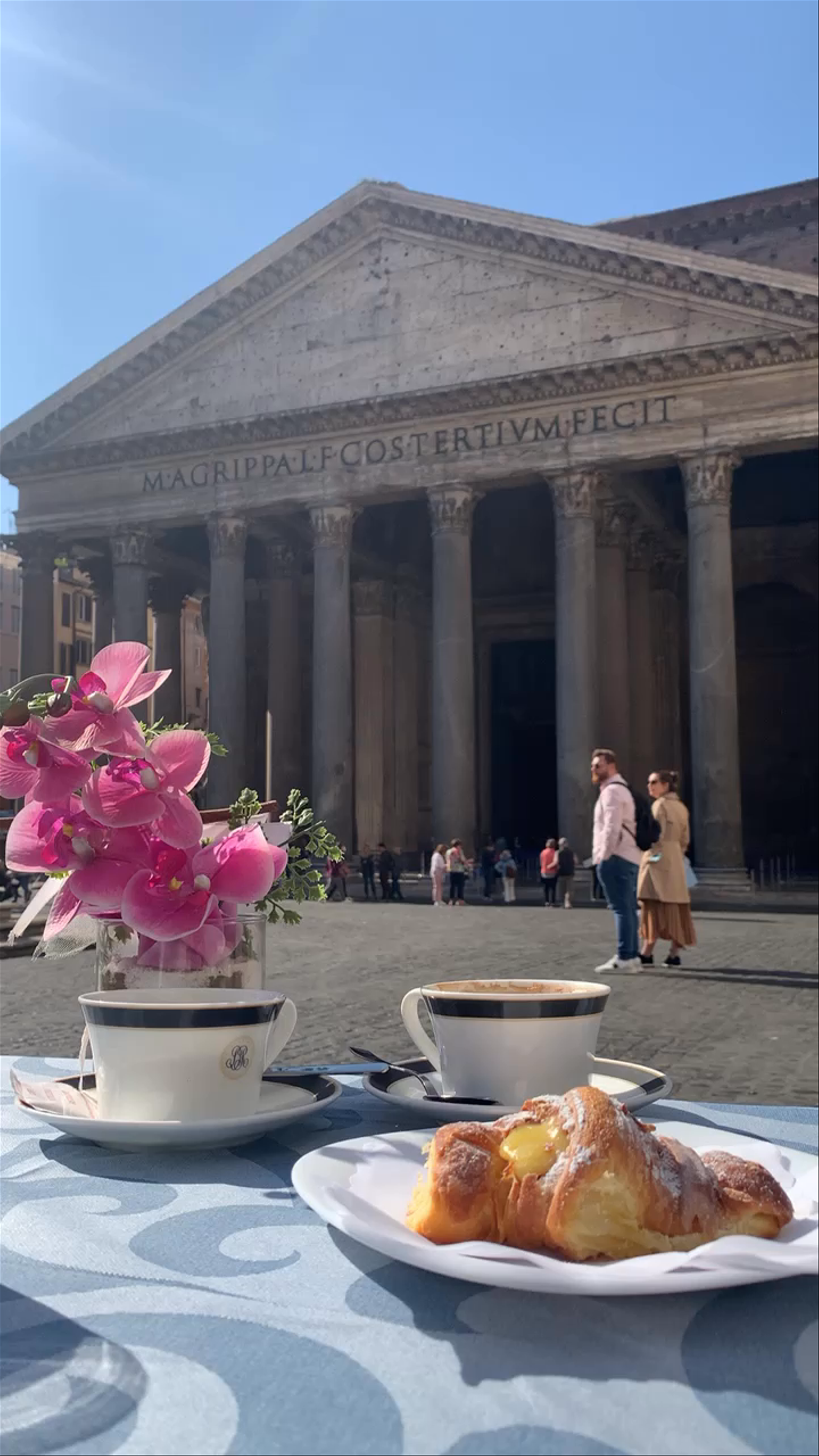 Morning Coffee by the Pantheon in Rome