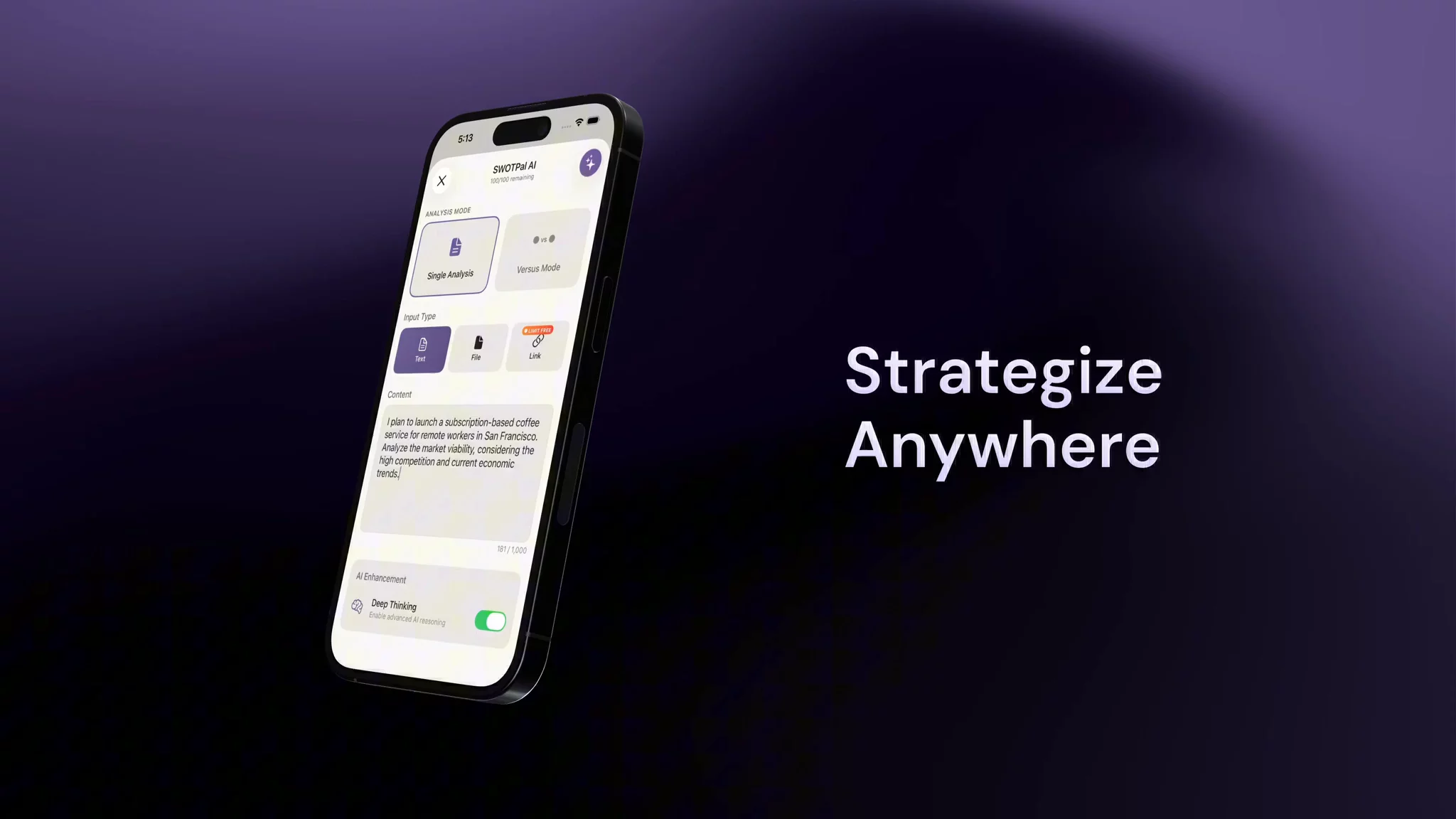 Analyze Anything Instantly with AI SWOT image 1