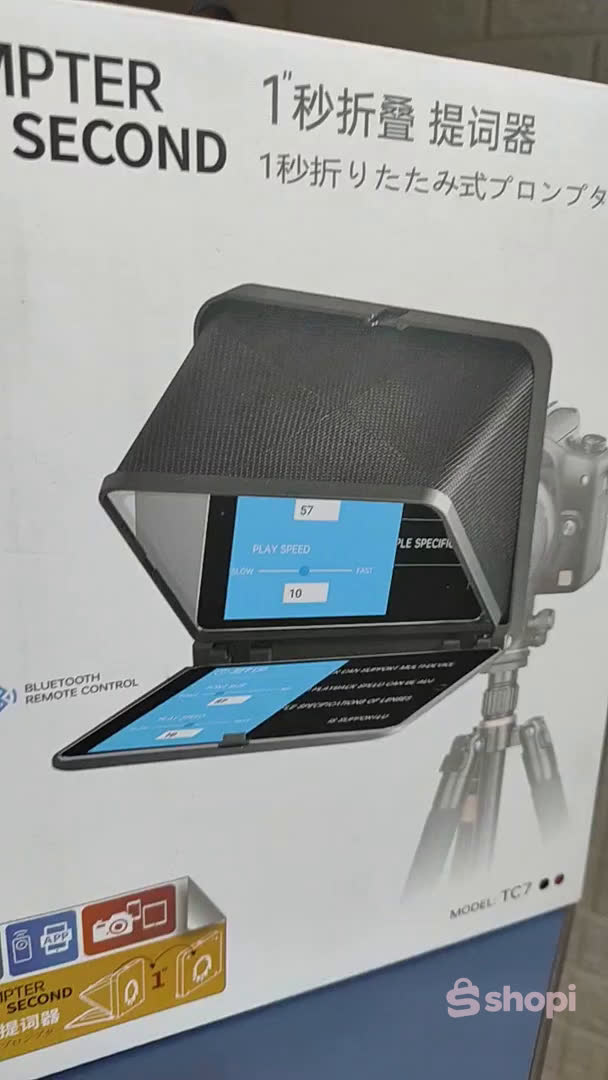 LENSGO TC7 Portable Teleprompter for Smartphones, Tablets and DSLR/Mirrorless Cameras