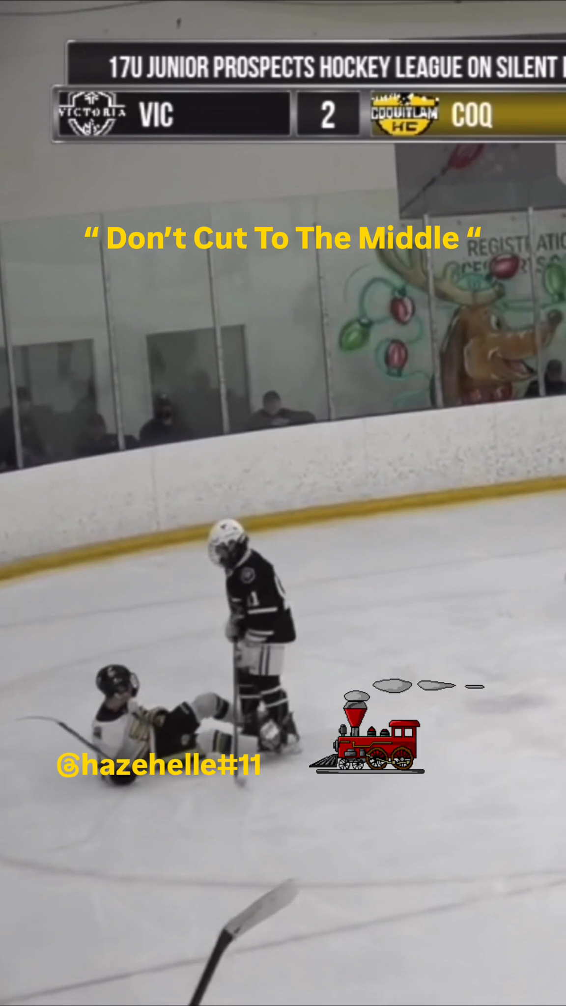 Haze Helle's Heavy Hit: Dominating Defence at Victoria Hockey Academy JPHL U17 AAA