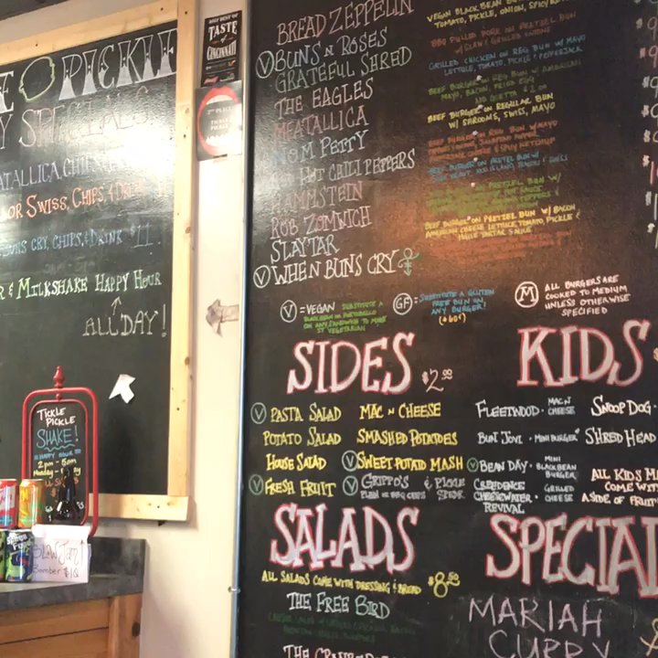 Tickle Pickle Northside - View from a seat near the door. Opted to order the vegetarian Buns N Roses with BBQ chips. - Burgers Near Me - Cincinnati, Ohio