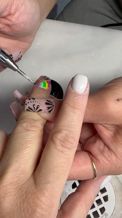 Sugar Nail Bar - Awesome spider web technique - Nail Salons Near Me - Ormond Beach, Florida