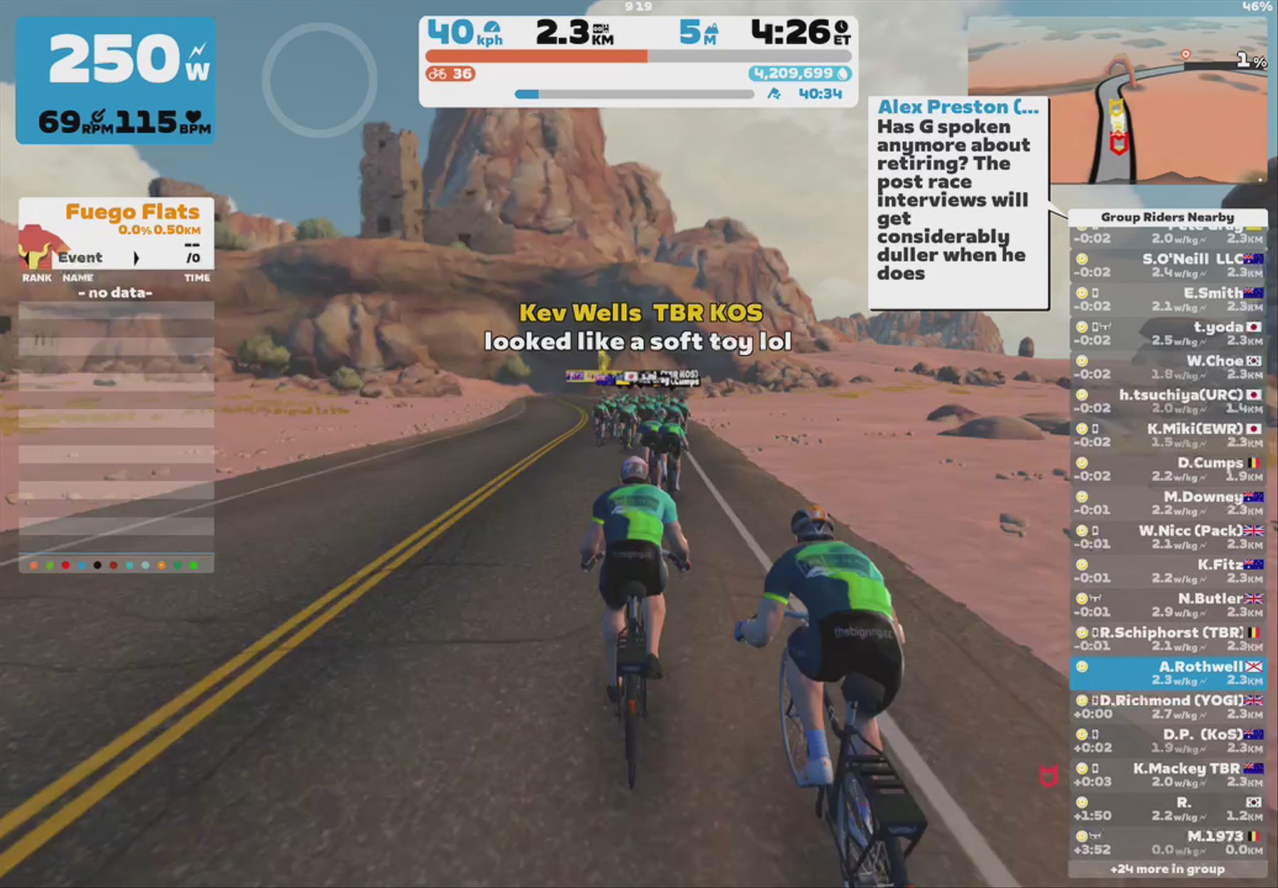 Zwift - Group Ride: TBR Knights of Suburbia (D) on Tick Tock in Watopia