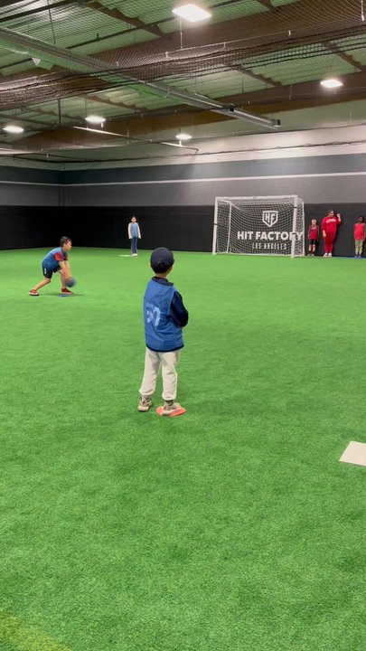Hit Factory - Kickball (Red Team on deck) - Batting Cages Near Me - Torrance, California