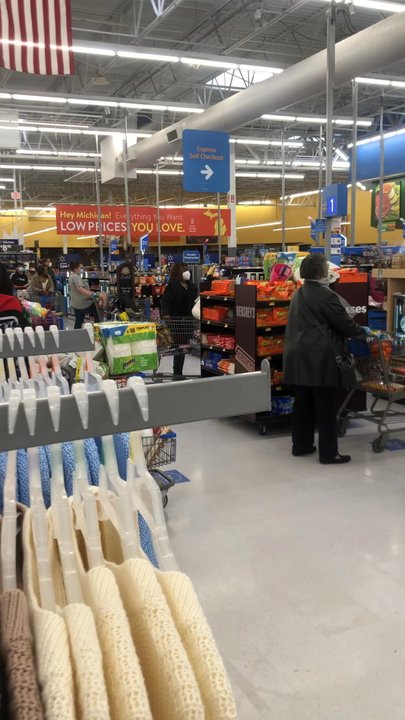 Walmart Supercenter - There are 100's of people in this store an five registers open. Why would Walmart do this to customers with Covid19 going on. - Department Stores Near Me - Troy, Michigan