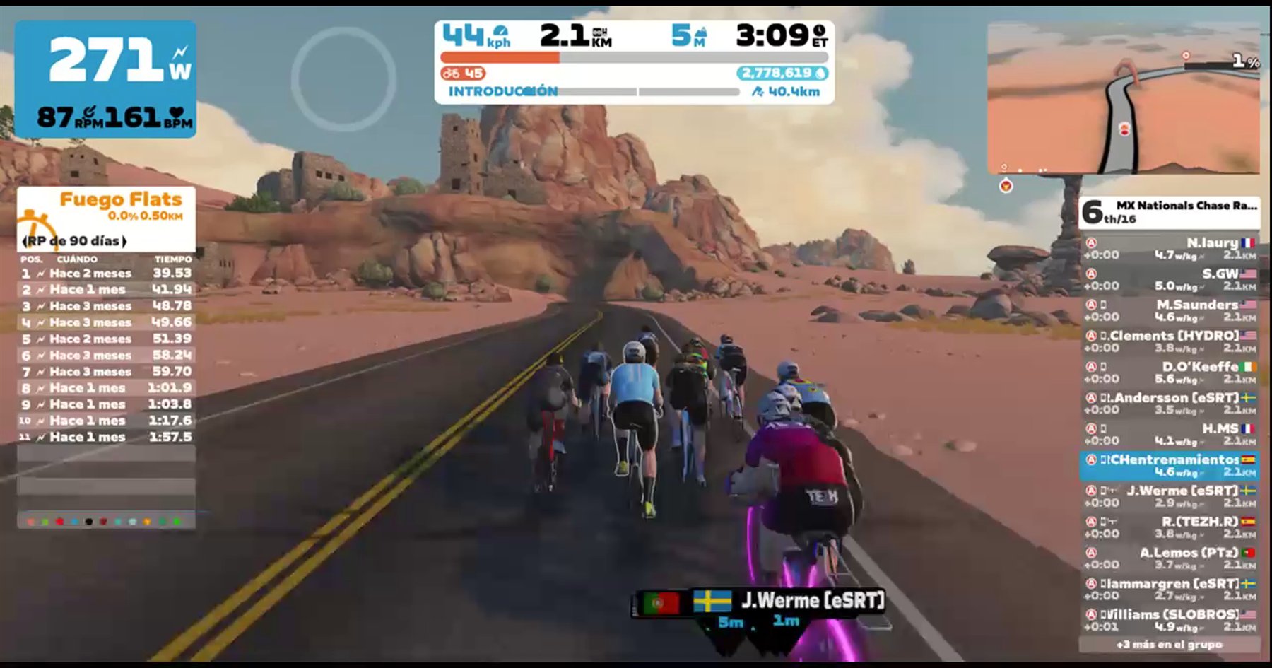 Zwift - Race: MX Nationals Chase Race (A) on Sand And Sequoias in Watopia