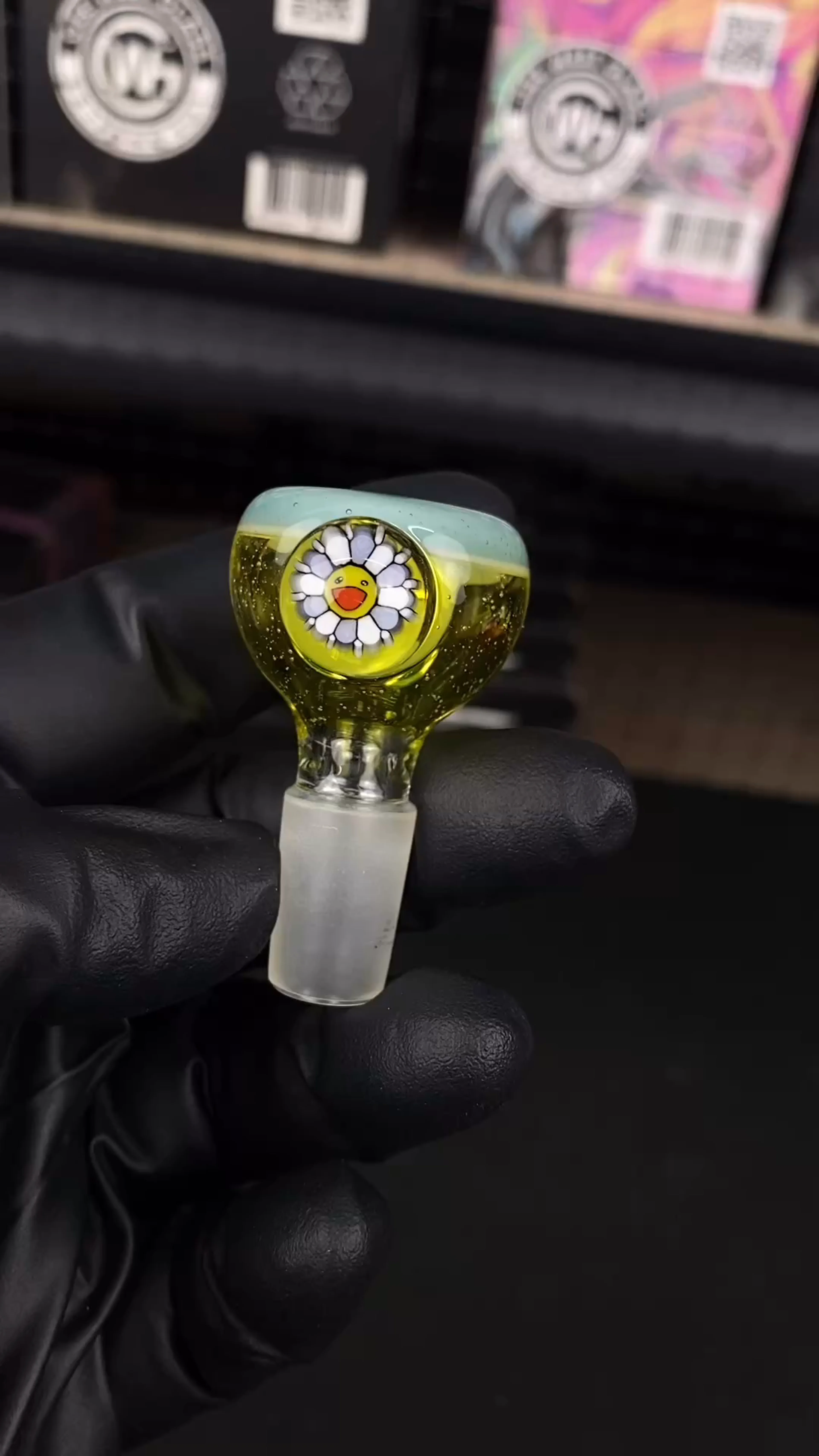 Preview pic of 14mm Single Hole Bowl Slide by Keys Glass