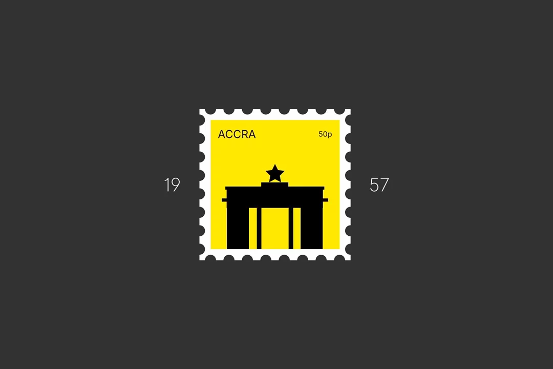 Postage stamp 🇬🇭  illustration in Framer