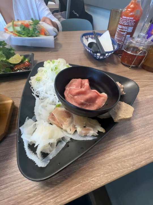 Pho Time - The toppings for the pholicious comes in a separate plate which you can add into your own bowl while the broth is still hot. - Vietnamese Near Me - Mill Creek, Washington