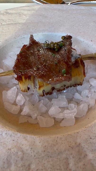Vaca - Crispy Potato Pave, Umami Crème Fraiche,Ossetra Caviar - Tapas/Small Plates Near Me - Costa Mesa, California