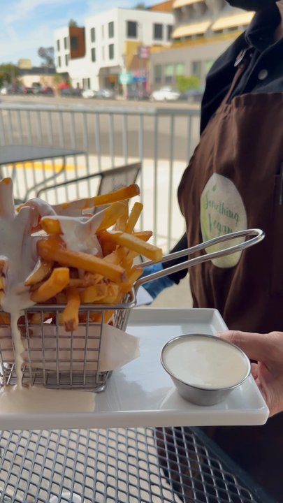 Something Vegan - Dynamite Fries , and Beyond Burger - Asian Fusion Near Me - Burbank, California