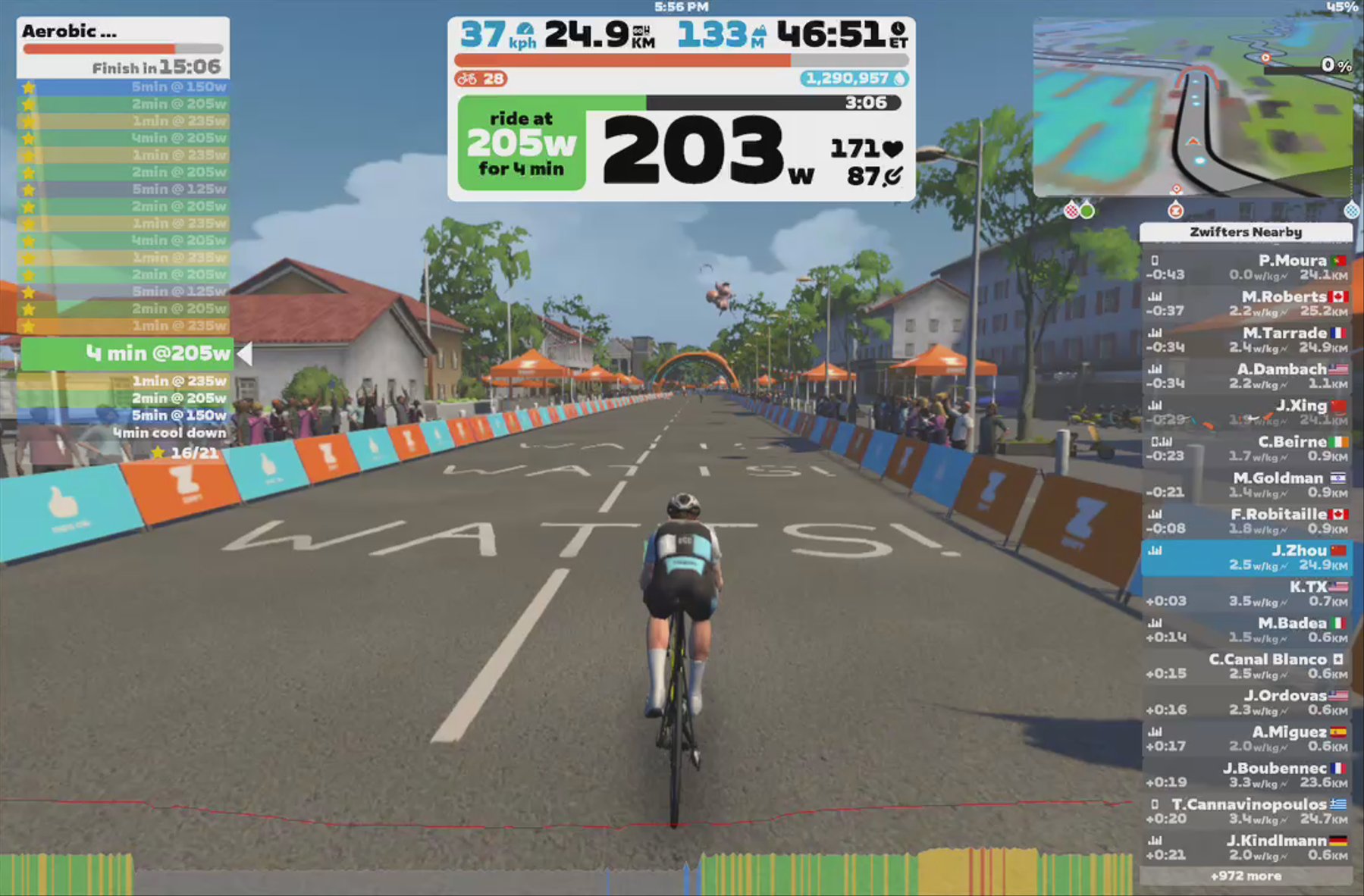 Zwift - Aerobic Conditioning #2 in France