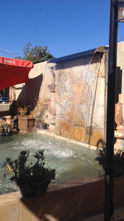 Swamis Cafe - Outdoor patio in the back with a waterfall!' Very soothing! Swami's knows how to do it! - Breakfast & Brunch Near Me - Escondido, California