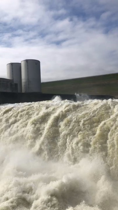 Denison Dam - 01-17-19 / Letting water out of Lake Texoma into the Red River. - Fishing Near Me