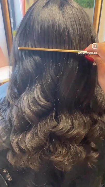 That's Sew Angel - Silkpress on natural hair. Look at that SHINE :) - Hair Stylists Near Me - Plano, Texas