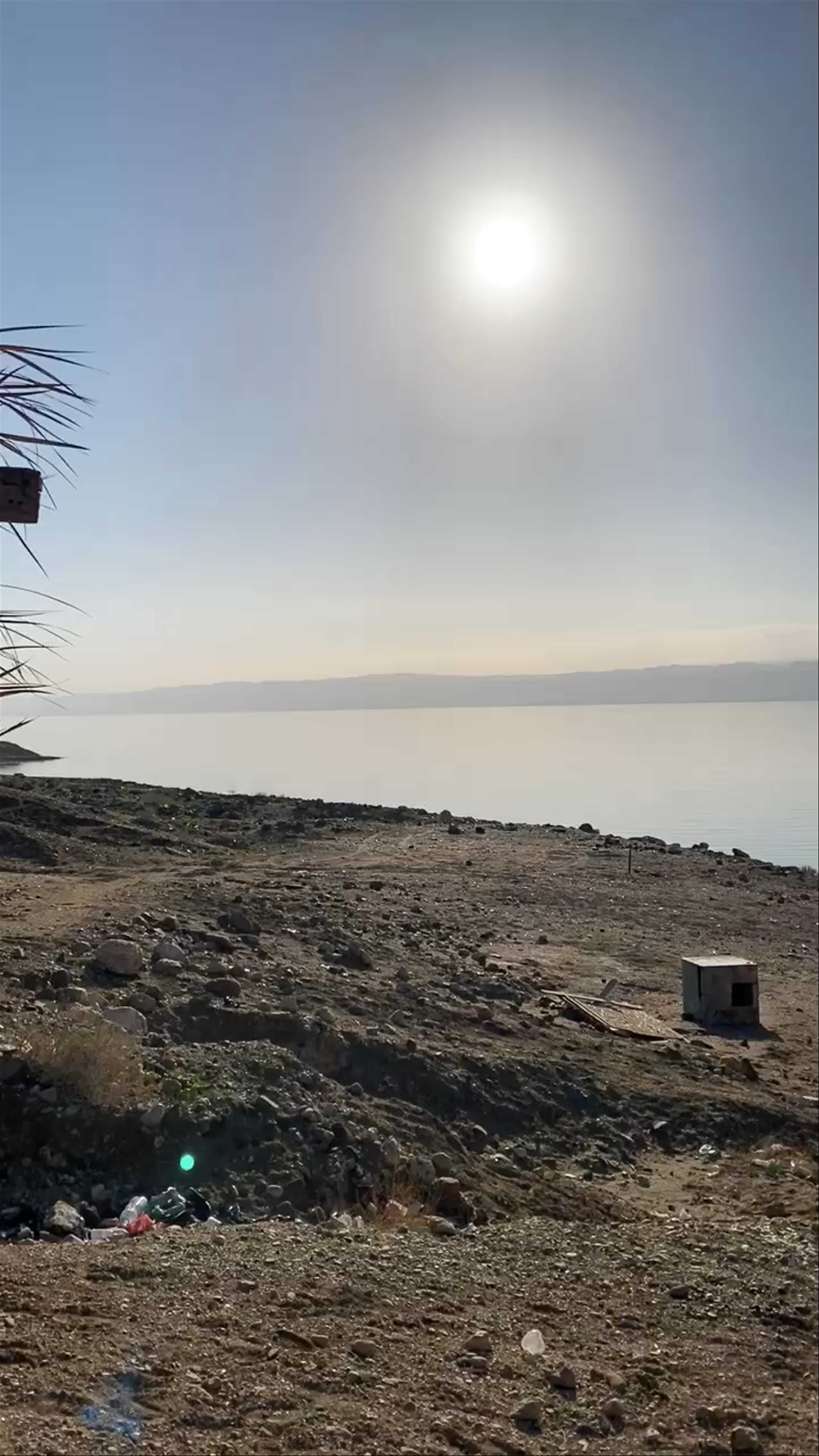 Serene Dead Sea Shoreline in Jordan at Midday