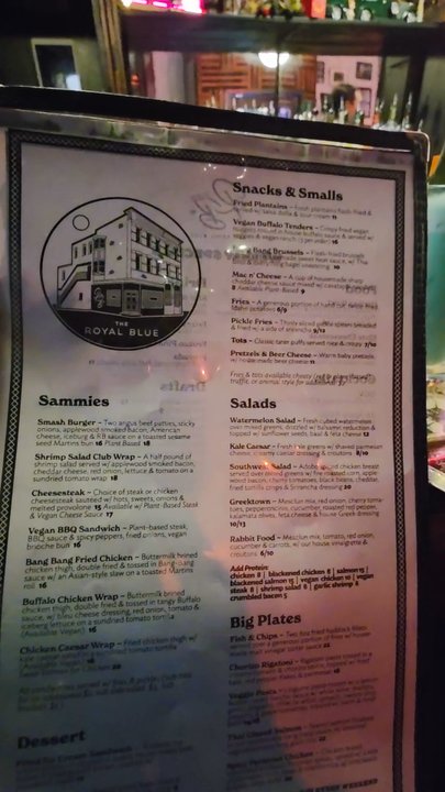 The Royal Blue - Extensive menu and intro to Oaxacan Colada. The right balance of sweet and power! Blue Royal - Cheesesteaks Near Me - Baltimore, Maryland