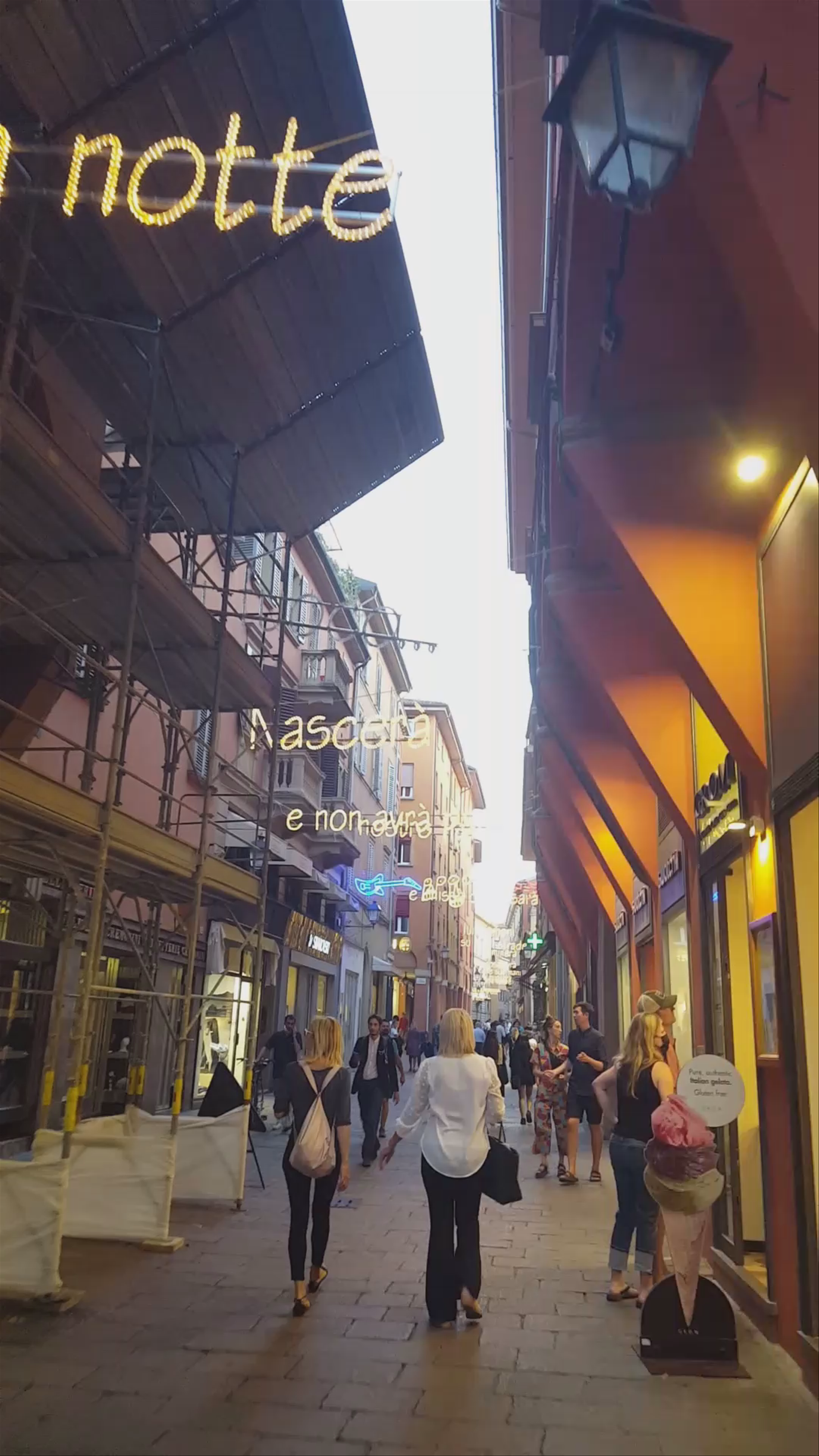 Evening Stroll Through Piazza Maggiore, Bologna