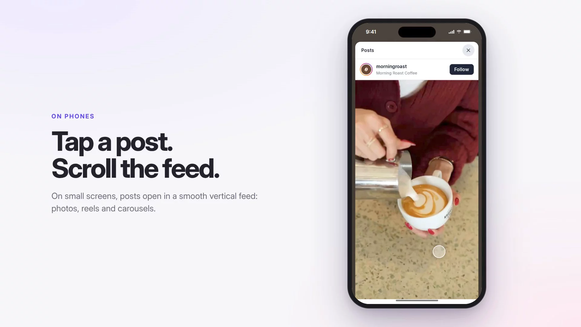Instagram is social proof people trust. Get the Instagram Feed