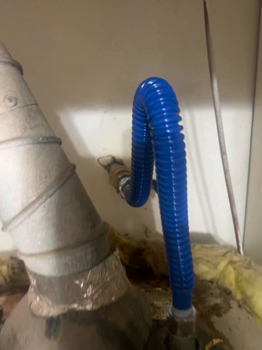 Tapout Plumbing - Replaced the existing 3/4" water heater shut off ball valve and replaced both water heater supply lines. - Plumbing Near Me